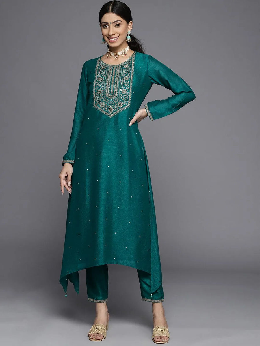 Allin I Villin Teal Color Designer Kurta for Diwali 2024 - Premium Collection
