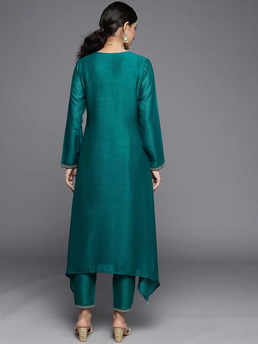 Allin I Villin Teal Color Designer Kurta for Diwali 2024 - Premium Collection