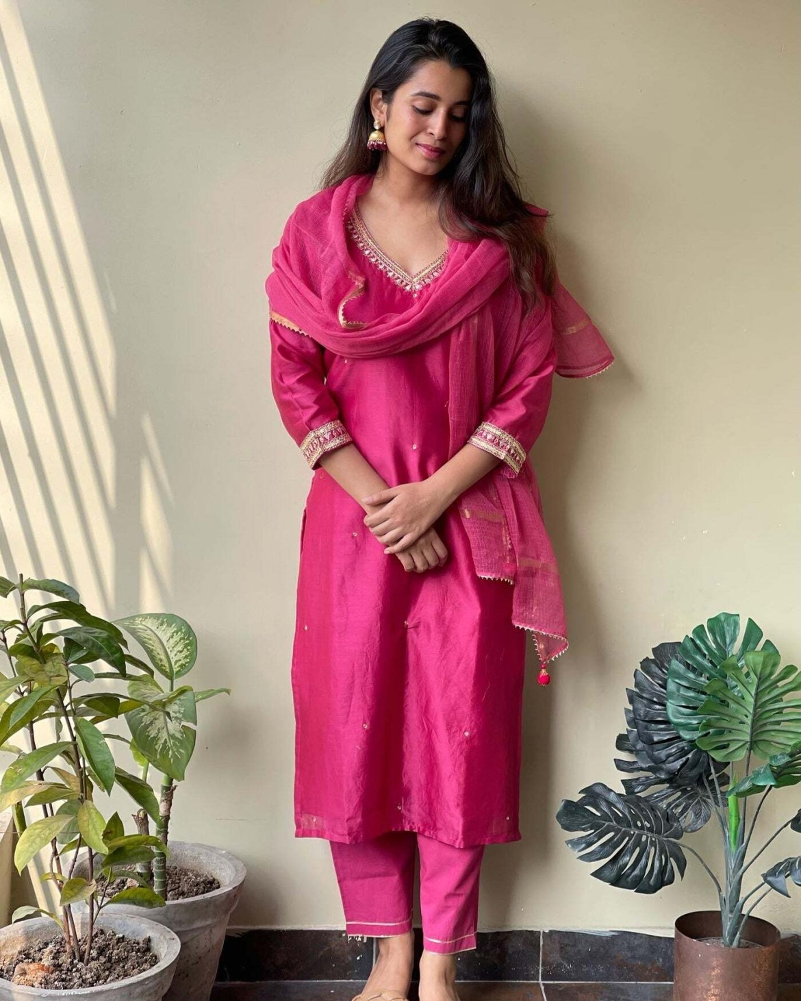 Allin I Villin Pink Kurta Set - Premium Cotton Blend Diwali Collection 2024
