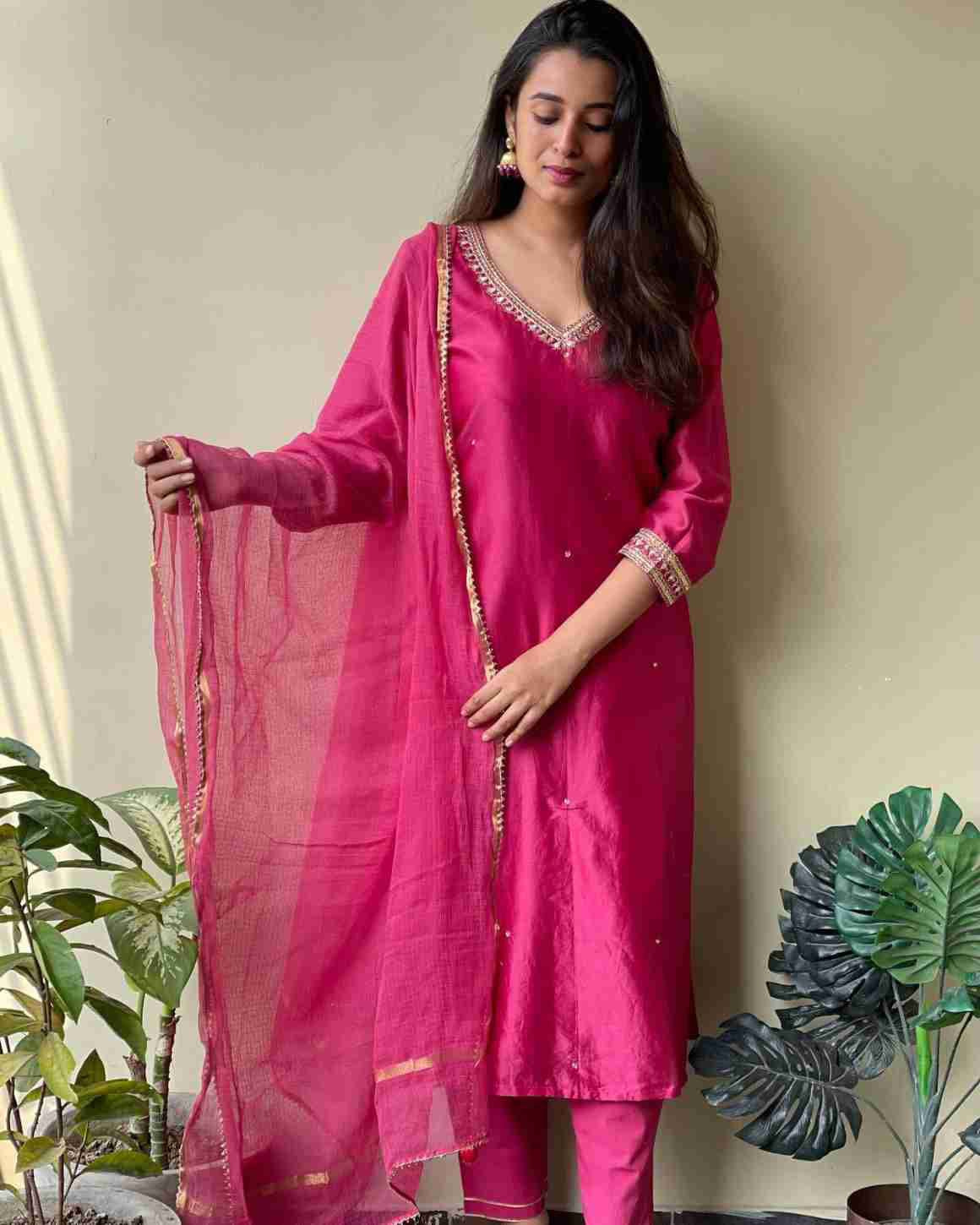 Allin I Villin Pink Kurta Set - Premium Cotton Blend Diwali Collection 2024