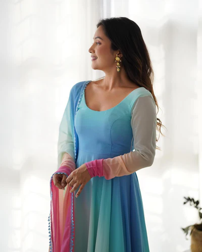 Vibrant Multicolor Anarkali Kurta Suit for Women