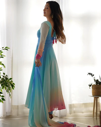 Vibrant Multicolor Anarkali Kurta Suit for Women